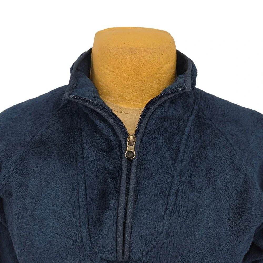 The North Face Fleece Pullover Womens M Blue Quarter Zip Osito High Pile Soft
